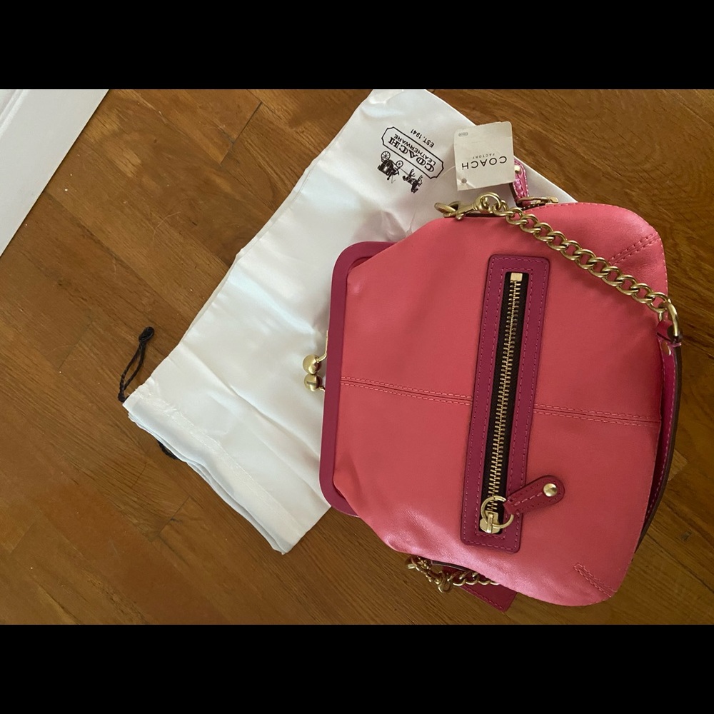 Coach pink purse bag